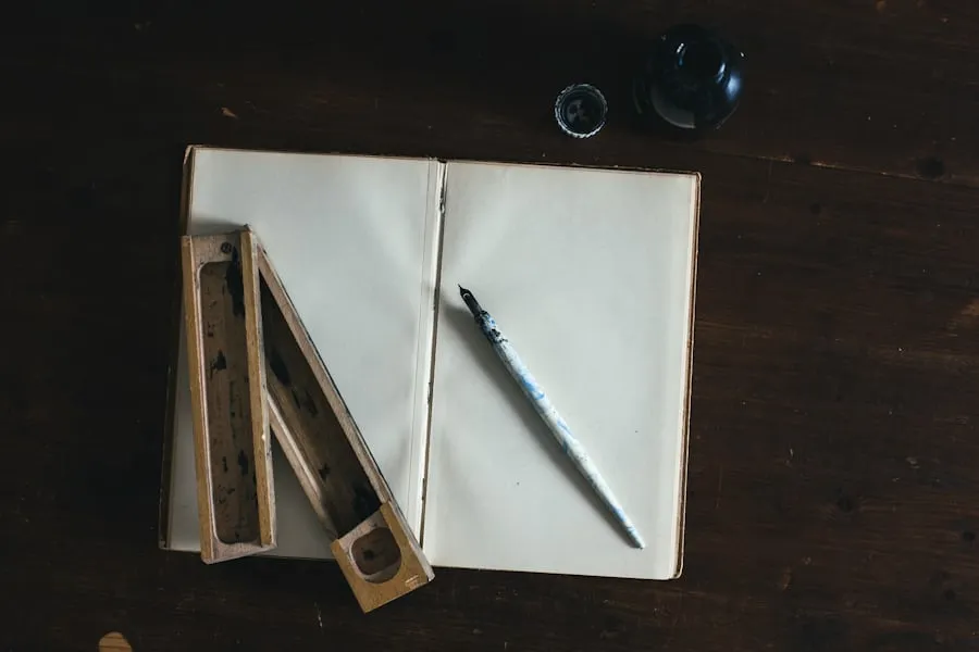 Hands holding tablet with educational content